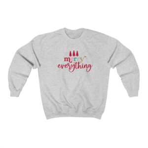 vintage christmas sweatshirt for women with merry everything design and comfortable crewneck style for holiday parties ybhat