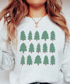 vintage christmas sweatshirt for women with pine tree design comfortable winter crewneck for holiday style omi1k