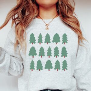 vintage christmas sweatshirt for women with pine tree design comfortable winter crewneck for holiday style omi1k