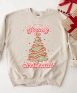 vintage christmas sweatshirt for women with retro design and crewneck style errcl