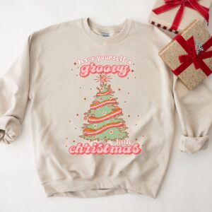 vintage christmas sweatshirt for women with retro design and crewneck style errcl