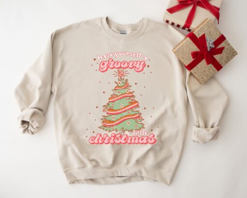 vintage christmas sweatshirt for women with retro design and crewneck style errcl