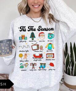 vintage christmas sweatshirt for women with retro design and trendy holiday style 4l3jl