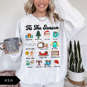 vintage christmas sweatshirt for women with retro design and trendy holiday style 4l3jl