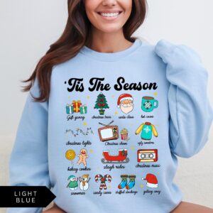 vintage christmas sweatshirt for women with retro design and trendy holiday style gbr7y