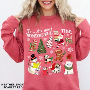 vintage christmas sweatshirt for women with retro design and trendy holiday theme ideal for celebrating the most wonderful time of the year nbwru