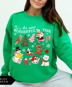 vintage christmas sweatshirt for women with retro design and trendy holiday theme ideal for celebrating the most wonderful time of the year srbmj