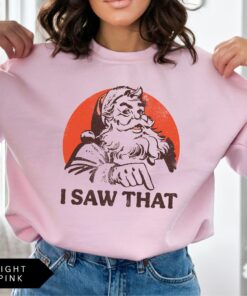 vintage christmas sweatshirt for women with retro santa design and fun i saw that graphic for holiday celebrations drydp