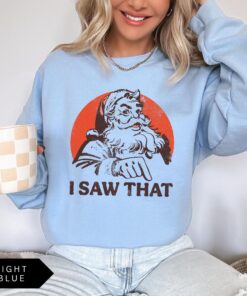 vintage christmas sweatshirt for women with retro santa design and fun i saw that graphic for holiday celebrations q1dxi