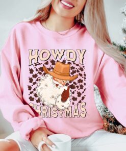 vintage christmas sweatshirt for women with retro santa design and western style ideal for country holiday celebrations sxids