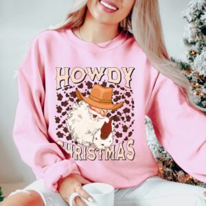 vintage christmas sweatshirt for women with retro santa design and western style ideal for country holiday celebrations sxids