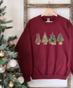 vintage christmas sweatshirt for women with rustic tree design and comfortable crewneck style for winter wear 9ssbu scaled