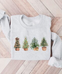 vintage christmas sweatshirt for women with rustic tree design and comfortable crewneck style for winter wear fh038 scaled