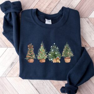 vintage christmas sweatshirt for women with rustic tree design and comfortable crewneck style for winter wear mxuk8