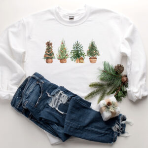 vintage christmas sweatshirt for women with rustic tree design plus size crewneck style apoaf