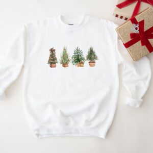 vintage christmas sweatshirt for women with rustic tree design plus size crewneck style atgxf