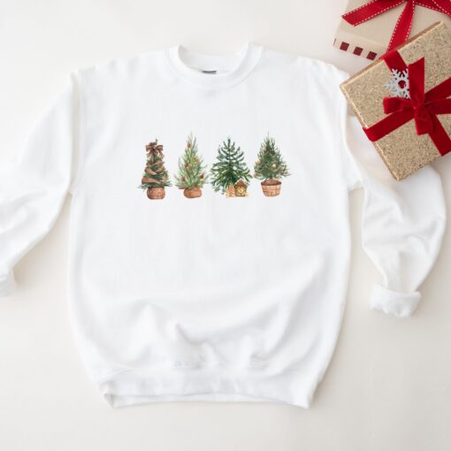 vintage christmas sweatshirt for women with rustic tree design plus size crewneck style atgxf scaled