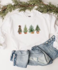 vintage christmas sweatshirt for women with rustic tree design plus size crewneck style gvjsh scaled