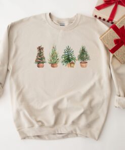 vintage christmas sweatshirt for women with rustic tree design plus size crewneck style ktfap scaled