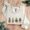 vintage christmas sweatshirt for women with rustic tree design plus size crewneck style mvypk