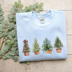 vintage christmas sweatshirt for women with rustic tree design plus size crewneck style ummal