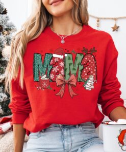 vintage christmas sweatshirt for women with santa hat design and coquette bow detail eapxf scaled