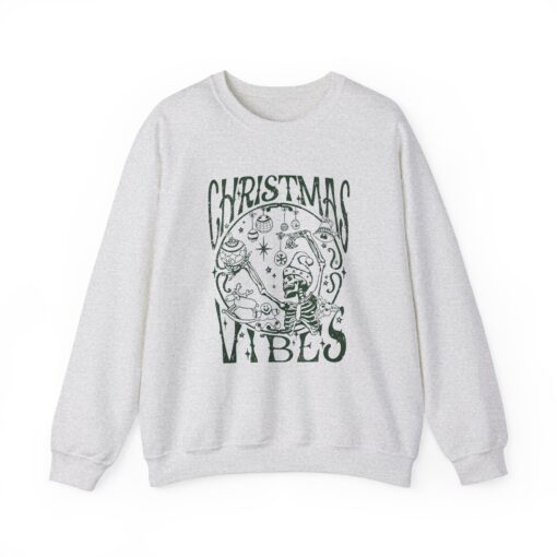 vintage christmas sweatshirt for women with skeleton design and crewneck style tu5mw