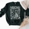 vintage christmas sweatshirt for women with skeleton design and crewneck style wov1d