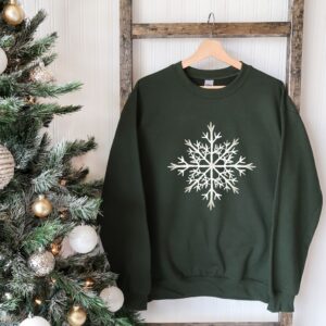 vintage christmas sweatshirt for women with snowflake design and merry bright theme plus size crewneck rp7qo