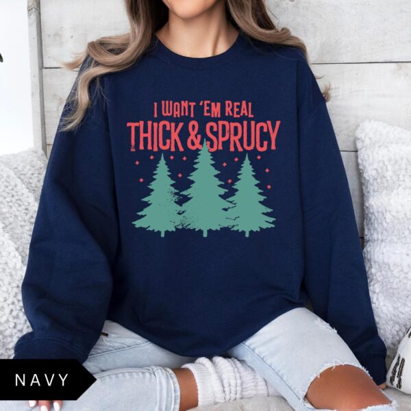 vintage christmas sweatshirt funny design real thick sprucy style retro holiday shirt with christmas tree print