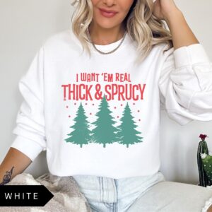 vintage christmas sweatshirt funny design real thick sprucy style retro holiday shirt with christmas tree print gymcz