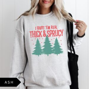 vintage christmas sweatshirt funny design real thick sprucy style retro holiday shirt with christmas tree print saoxp