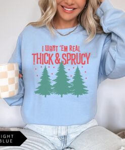 vintage christmas sweatshirt funny design real thick sprucy style retro holiday shirt with christmas tree print txo81