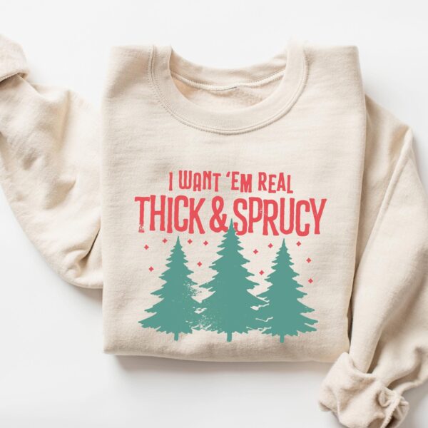 vintage christmas sweatshirt funny design real thick sprucy style retro holiday shirt with christmas tree print