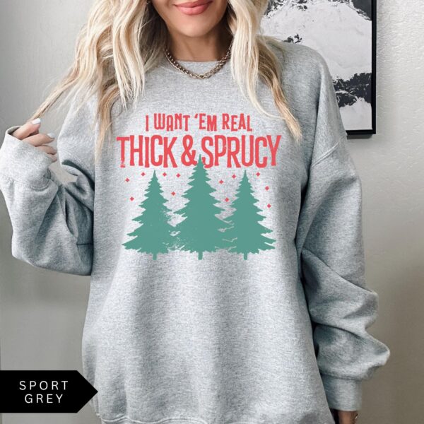 vintage christmas sweatshirt funny design real thick sprucy style retro holiday shirt with christmas tree print zicjy