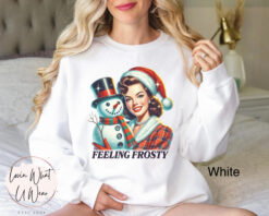 vintage christmas sweatshirt funny frosty snowman design oversized winter apparel for xmas parties and holiday gatherings 4v7x1