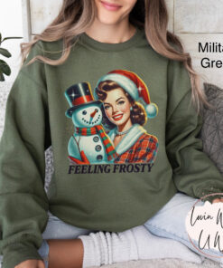 vintage christmas sweatshirt funny frosty snowman design oversized winter apparel for xmas parties and holiday gatherings tofxe