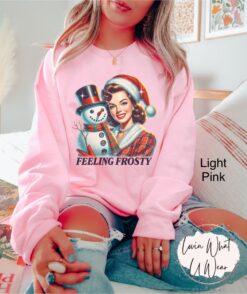 vintage christmas sweatshirt funny frosty snowman design oversized winter apparel for xmas parties and holiday gatherings v59aq