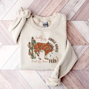 vintage christmas sweatshirt giddy up jingle horse design howdy country style cowgirl shirt for holiday festivities jtggr scaled