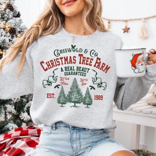 vintage christmas sweatshirt griswold co christmas tree farm design comfortable crewneck for holiday celebrations and festive wear rx7dk scaled