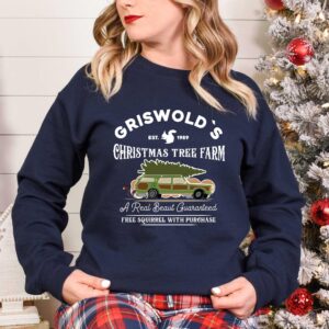 vintage christmas sweatshirt griswold tree farm design for kids featuring iconic griswold family holiday theme 2ulro scaled