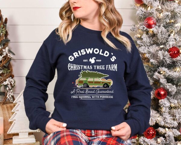 vintage christmas sweatshirt griswold tree farm design for kids featuring iconic griswold family holiday theme 2ulro scaled