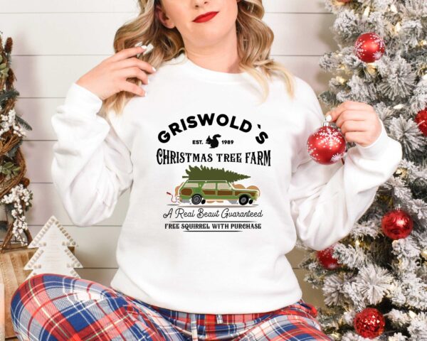 vintage christmas sweatshirt griswold tree farm design for kids featuring iconic griswold family holiday theme 2ynns scaled