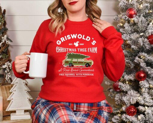 vintage christmas sweatshirt griswold tree farm design for kids featuring iconic griswold family holiday theme g1hku scaled