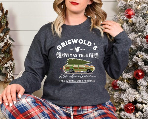 vintage christmas sweatshirt griswold tree farm design for kids featuring iconic griswold family holiday theme ptl9j scaled