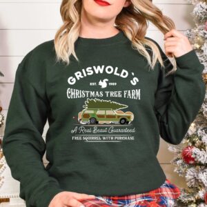 vintage christmas sweatshirt griswolds tree farm since 1989 womens design for family gatherings and holiday celebrations abonj scaled