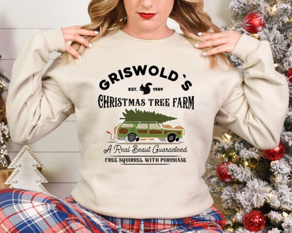 vintage christmas sweatshirt griswolds tree farm since 1989 womens design for family gatherings and holiday celebrations ofdwu scaled