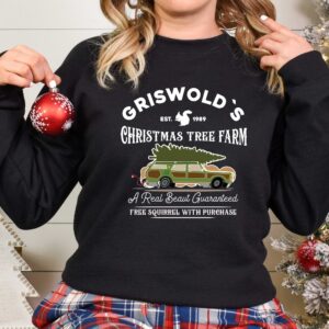 vintage christmas sweatshirt griswolds tree farm since 1989 womens design for family gatherings and holiday celebrations xaklz scaled