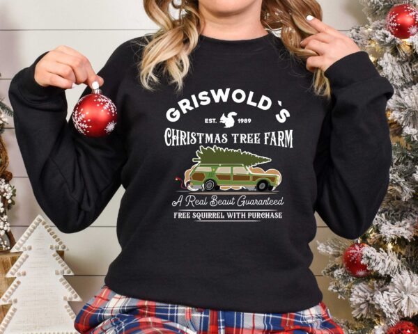 vintage christmas sweatshirt griswolds tree farm since 1989 womens design for family gatherings and holiday celebrations xaklz scaled