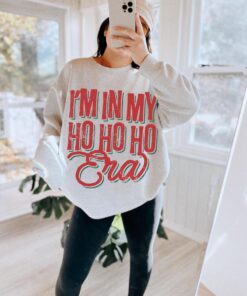 vintage christmas sweatshirt in my ho ho ho era trendy crewneck for women oversized grunge top with aesthetic design 0ahlv